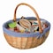 Wickerwise Picnic Basket with Handle and Washable Plaid Liner - Ideal for Outdoor Adventures,  QI004718.XL - alternate 1
