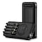 Alpha Digital Power Bank- 10,000mAh, Solar, 4 Cables, Wireless Charging - Black ZL809-BK - alternate 1