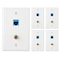 Newhouse Hardware White Ethernet and Coaxial Wall Plate, 1-Gang, 5PK TVCATP-WH-05 - alternate 1