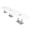 Skutchi Designs Boval Conference Table With Power Unit, 48 in W, 192 in L, White HAR-BOVL-48X192-DOU-W960-ESIL - alternate 1