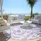 Homeroots 8' Lavender Ivory And Purple Round Paisley Washable Indoor Outdoor Area Rug 588650 - alternate 4