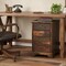 Homeroots 30" Dark Brown Solid Wood Three Drawer Live Edge Filing Cabinet 522096 - alternate 7