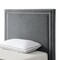 Homeroots Gray Solid Wood Full Upholstered Velvet Bed with Nailhead Trim 544913 - alternate 8