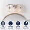 Jonathan Y Wyatt 25.5 in. 3-Light Southwestern Bohemian Resin/Seeded Glass Faux Antler LED Vanity Light, Antique JYL6309C - alternate 5