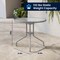 Flash Furniture Lila 31.5in Round Glass Top Metal Table with 4 Silver Aluminum Slat Stack Chairs TLH-072RD-017CSV4-GG - alternate 15