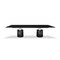 Homeroots 120" Black Marble Double Pedestal Base Dining Table 370723 - alternate 1