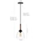 Jonathan Y Alys 7.63" Adjustable Rope-Wrap Modern Rustic Iron/Glass LED Pendant, Black JYL1103A - alternate 9
