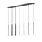 Z-Lite Forest 7 Light Linear Chandelier, Matte Black, 54 In W 919MP24-7L-MB-LED - alternate 5