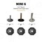Snappad TRAILER JACK ACCESSORIES Rubber; Fits 6 Inch Round Jack Foot; Black; 7-3/4 Inch Diameter; Set Of 4 MN6SP4 - alternate 2