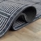 World Rug Gallery Bohemian Stripe Lines Washable Non Slip Runner Rug 2 ft x 8 ft Black WR68BLACK2X8 - alternate 8