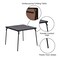 Flash Furniture Square Folding Table, Foam, Medium Density Fiberboard, Metal, Plastic, Vinyl Top, Black JB-2-GG - alternate 11