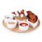 Picnic Time Family Of Brands Symphony Appetizer Serving Tray Set, Bamboo & White Ceramic 949-13-505-000-0 - alternate 5