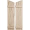 Ekena Millwork Riverwood 2 Board Joined Board-n-Batten w/Elliptical Top Faux Wood Shutters, 11W x 76H, PR SHUBJL11X76RWPR - alternate 1