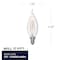 Bulbrite 60w CA10 Clear Dimmable Edison Style Filament LED Light Bulb (E12) Candelabra Screw Base, 3000K, 4PK 861587 - alternate 5