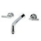 Kingston Brass Two-Handle Wall Mount Tub Faucet with Knurled Handle, Polished Chrome KS8021KNL - alternate 1