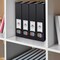 Acrimet Magazine File Holder Vertical Rack, Durable Plastic Desk Organizer, Black, 2PK 277.6 - alternate 6