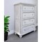 Homeroots 37" Antiqued White Solid Wood Four Drawer Chest 524585 - alternate 3