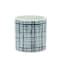 Homeroots Set of Two White And Blue Ceramic Lattice 2 Ounce Round Pot Planters, 2PK 517988 - alternate 6