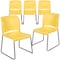 Flash Furniture Yellow Plastic Stack Chair, PK5 5-RUT-238A-YL-GG - alternate 1