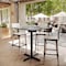 Flash Furniture 36" Square Tabletop, Seamless Surface Technology, Gray Faux Concrete, 30x30 Black Bar Height X-Base ST-SQ36-CMGY-T3030B-GG - alternate 7