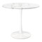 Homeroots 36" White Rounded Metal Pedestal Base Dining Table 520864 - alternate 1