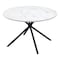Homeroots 47" White And Black Rounded Steel Dining Table 394610 - alternate 9