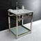 Kingston Brass One-Handle Single-Hole Bathroom Faucet with Deck Plate and Push Pop-Up Drain, Polished Nickel LS821CTLPN - alternate 3