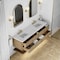 James Martin Vanities Allamari 72" Double Vanity, Dune Mist w/ 3 CM White Zeus Silestone Top D640-V72-DMS-WWZ - alternate 6