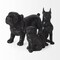 Homeroots 8" Black Polyresin Dog Tabletop Sculpture 392392 - alternate 1