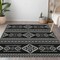 Homeroots 5' X 8' Black And Ivory Southwestern Washable Indoor Outdoor Area Rug 593649 - alternate 7