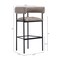 Manhattan Comfort Onda Metal Upholstered Vegan Leather Barstool in Taupe BS1638-2 - alternate 6