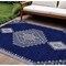 Homeroots 10' X 14' Navy Blue Gray And Brown Oriental Washable Indoor Outdoor Area Rug 598429 - alternate 1