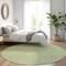 Homeroots 8' Green And Gray Round Floral Washable Indoor Outdoor Area Rug 610650 - alternate 7