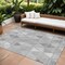 Homeroots 8' X 10' Gray Silver And Ivory Geometric Washable Indoor Outdoor Area Rug 583049 - alternate 1