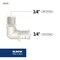 Everflow 3/4'' PEX Barb x 3/4'' MIP 90 Degree Elbow Pipe Fitting; Plastic Poly Alloy PPML3434 - alternate 5