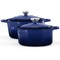Megachef 7 Piece Enameled Cast Iron Cookware Set in Blue 750124531M - alternate 7