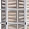 Homeroots 71" White Wood Folding Four Panel Screen Room Divider 342741 - alternate 4