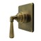 Kingston Brass Single-Handle Six-Way Diverter Valve with Square Trim Kit, Antique Brass KS4043HL - alternate 1