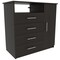 Homeroots 36" Black Four Drawer Dresser 534941 - alternate 1
