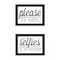 Homeroots Set Of Two No Selfies When Seated 2 Black Framed Print Bathroom Wall Art, 2PK 408215 - alternate 1