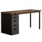 Kioottoo 47'' Rustic Brown & Black Desk with 5 Drawers, Modern Laptop Table TB-RY0146 - alternate 6