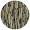 Homeroots 8' Brown Black And Green Round Striped Washable Indoor Outdoor Area Rug 603211 - alternate 4