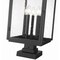 Z-Lite Hartwell 5-Light Outdoor Pier Mounted Fixture, 12 in W x 27.75 H, Sand Black 5019PHXLS-SQPM-BK - alternate 8