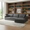 Homeroots 122" Gray Fabric Sofa With Brown Legs 641042 - alternate 5