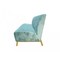 Homeroots 71" Light Gray Velvet Sofa With Gold Legs 480924 - alternate 6