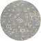 Homeroots 8' Gray Blue And Green Round Floral Washable Indoor Outdoor Area Rug 597814 - alternate 6