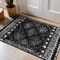World Rug Gallery Geometric Shag Area Rug 2 ft x 3 ft Anthracite WR120ANTHRACITE2X3 - alternate 1