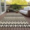 Homeroots 8' X 10' Charcoal Gray And Gold Quatrefoil Washable Indoor Outdoor Area Rug 583213 - alternate 5