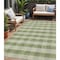 Homeroots 5' X 8' Green And Light Green Plaid Washable Indoor Outdoor Area Rug 595476 - alternate 1