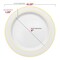 Smarty Had A Party 10.25" White with Gold Edge Rim Plastic Dinner Plates (120 Plates), 120PK 110G-CASE - alternate 6